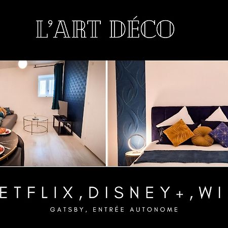 L'Art Deco 3 Etoiles Wifi, Netflix, Disney, Coeur De Bastide Villefranche-de-Rouergue Luaran gambar